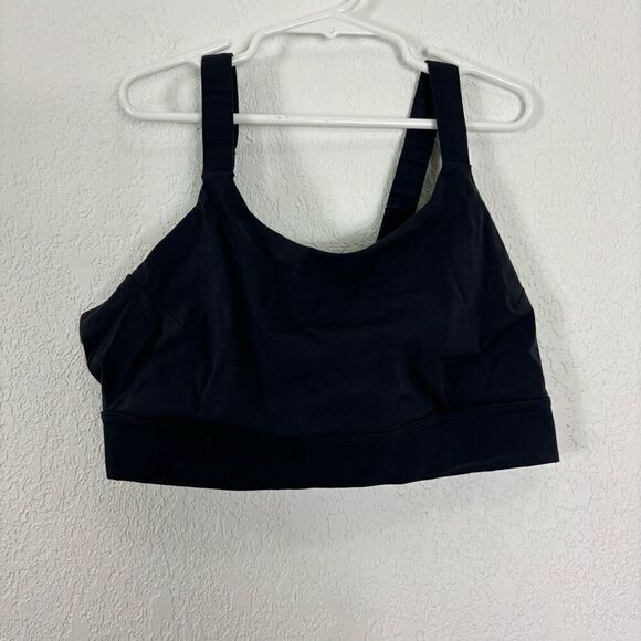 A Day Deep Navy Blue Lighten Up Pullover Sports Bra - Picture 1 of 4
